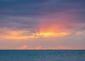 Sunset at Long Bay, Negril, Westmoreland Parish, Jamaica