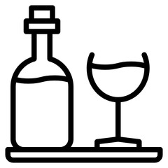 Alcohol line icon