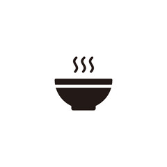 Simple Bowl Icon Illustration design Isolated on White Background