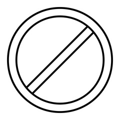 Vector Prohibition Outline Icon Design