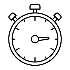 Vector Stopwatch Outline Icon Design
