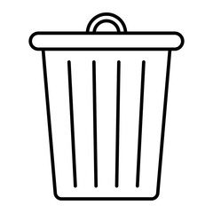 Vector Trash Outline Icon Design