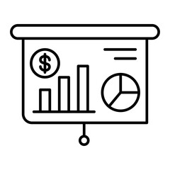 Vector Benchmarking Outline Icon Design