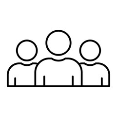Vector Group Outline Icon Design