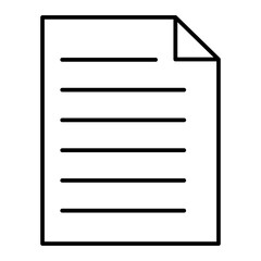 Vector Note Outline Icon Design
