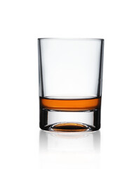 glasses of whiskey isolated on white background