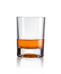 glasses of whiskey isolated on white background