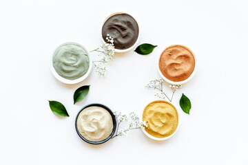 Textured clay cosmetic mask for body and face care