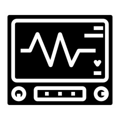 cardiogrammedical glyph icon