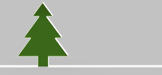Fototapeta premium merry christmas card modern 3d minimal digital.