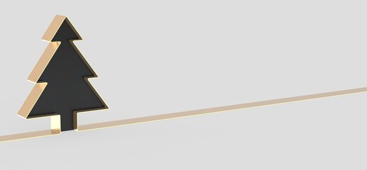 merry christmas card modern 3d minimal digital.