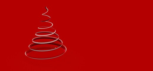 3d merry christmas card modern 3d minimal tree