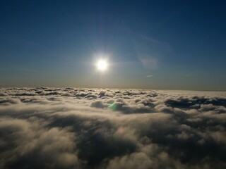 Vue depuis une montgolfière