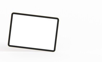 Tablet pc  computer with blank screen 3d