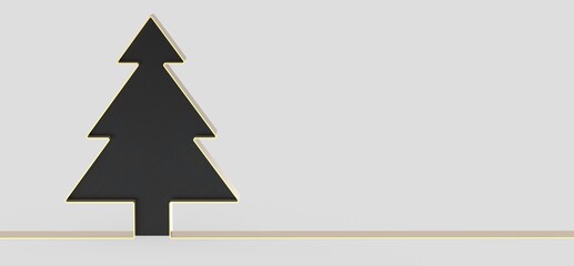 Fototapeta premium winter merry christmas card modern 3d minimal