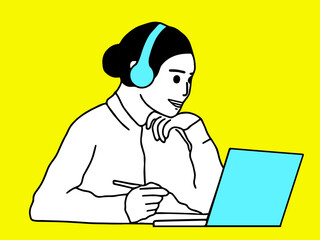 woman making facetime video calling with smartphone. using zoom meeting online app, social distancing, work from home remotely during covid-19 coronavirus lockdown, new normal concept vector design