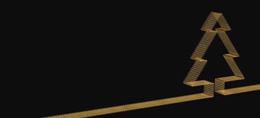 merry christmas card modern 3d minimal