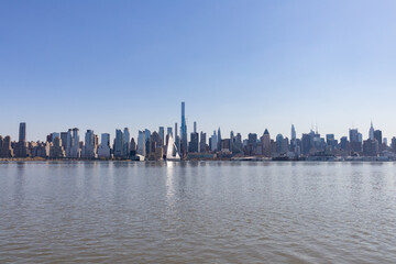 Obraz premium Beautiful Modern Midtown Manhattan Skyline with Tall Skyscrapers in New York City