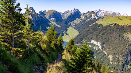 Blick vom Hohen Kasten im Alpstein auf den S&auml;ntis