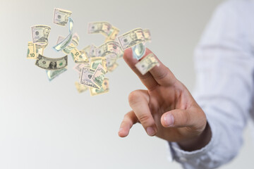 capital euro money rain isolated black background 3d.