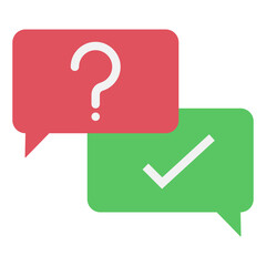 question flat icon