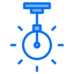 lamp blue line icon