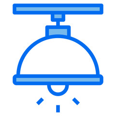 lamp blue line icon