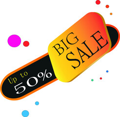 illustration of a big sale and shopping and discount