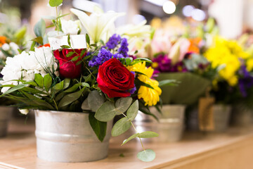 bouquet of flowers in vase