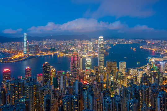 Hong Kong Cityscape at Night