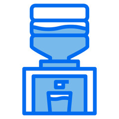 Cooler blue line icon