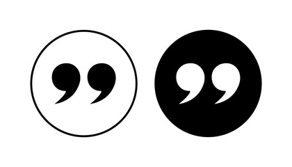 Fototapeta premium Quote icon set. Quotation mark symbol.