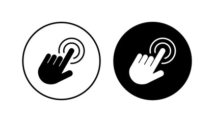 Hand click icon set. pointer icon vector. hand cursor icon vector