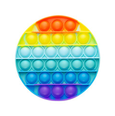 Rainbow popit fidget toy isolated