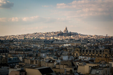 Montartre Paris view at sunset beautiful