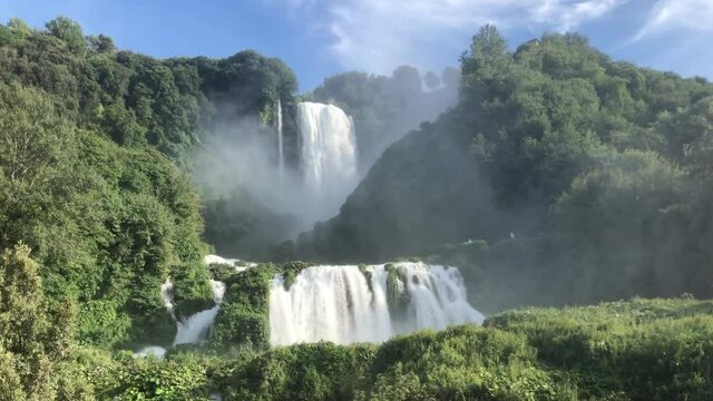 Italian Waterfalls in Umbria region Marmore falls
