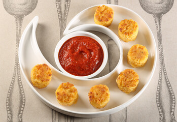 Snack and appetizer images for the food industry.