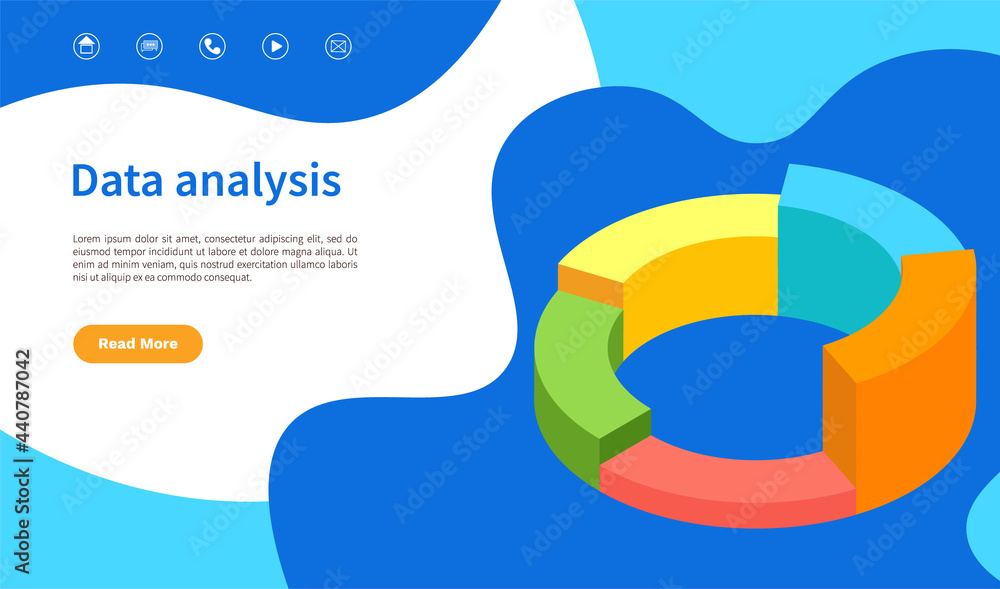Poster visualize with business analytics. work with statistical data analysis, changing indicators. analyze
