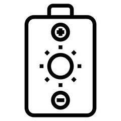 Battery line icon