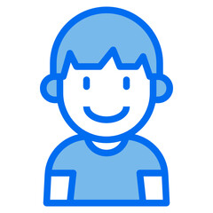 Fototapeta premium kid blue line icon