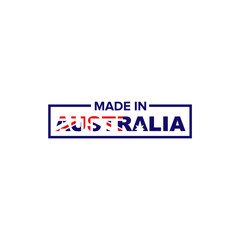 Obraz premium Made in Australia label logo design template