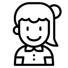 girl line icon