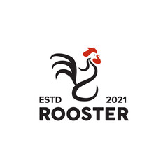 Rooster icon logo design template