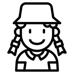 kid line icon