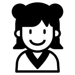 girl glyph icon
