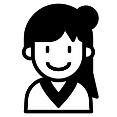 girl glyph icon