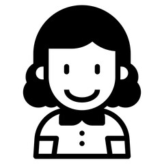 girl glyph icon