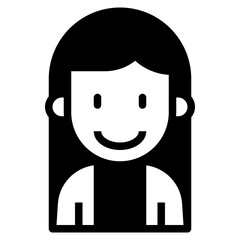 girl glyph icon