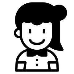 girl glyph icon