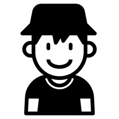 kid glyph icon